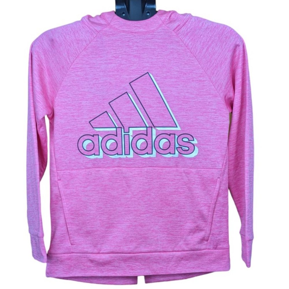 Junior's/Girl's Large Adidas Essential Sportswear Logo Hoodie Pullover Long Slv